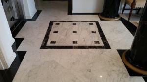 Carrara marble grout replaced for a seemless finish