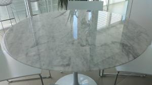 Carrara table. Polished finish